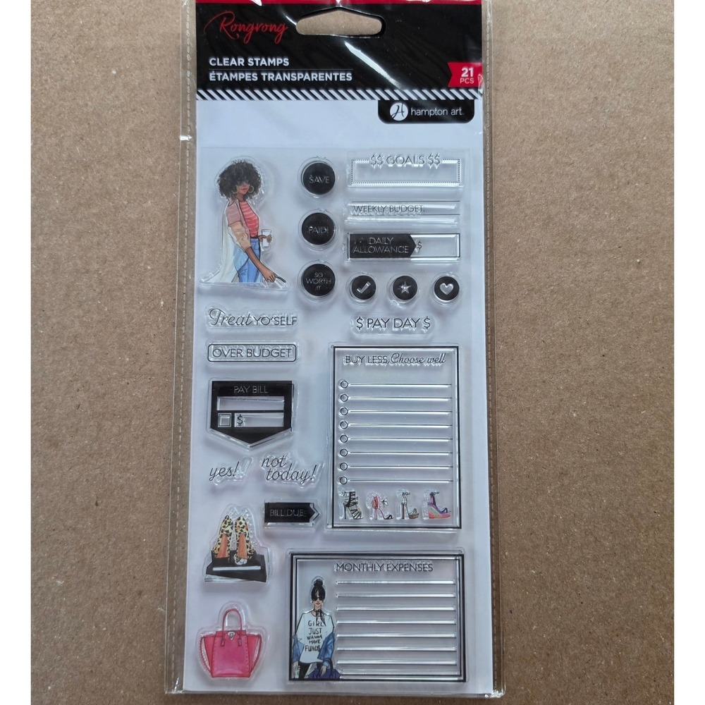 RongRong Clear Stamp Set - by Hampton Art - Planner Budget
